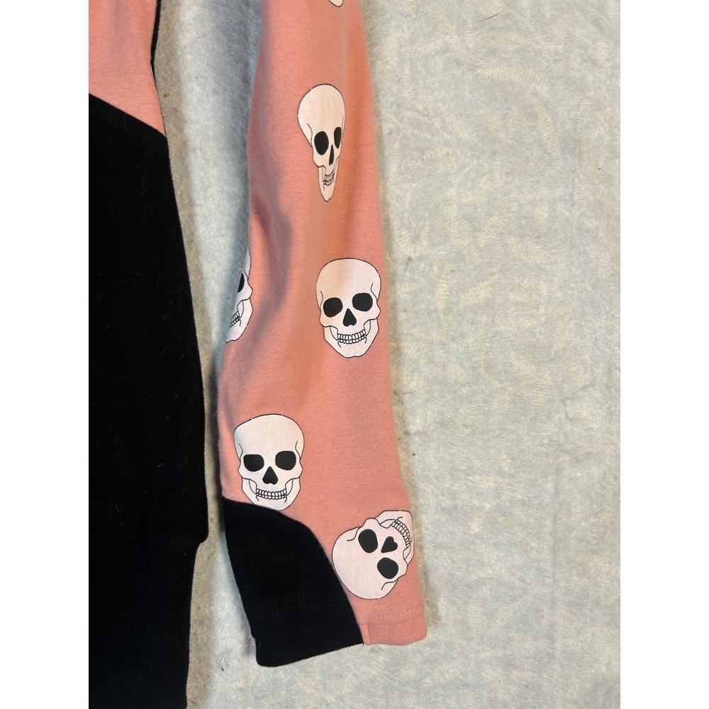 Ampersand Avenue Skull Print Pink Black Hoodie Womens M - Picture 8 of 8